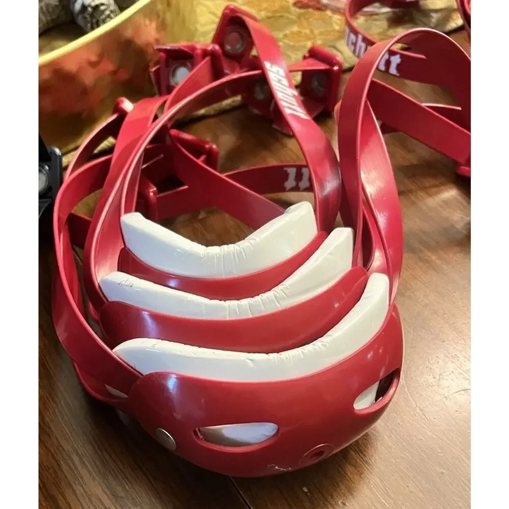 Schutt SportStar Hard Cup 4 pt high Game Football Helmet Chinstrap Red NWOB